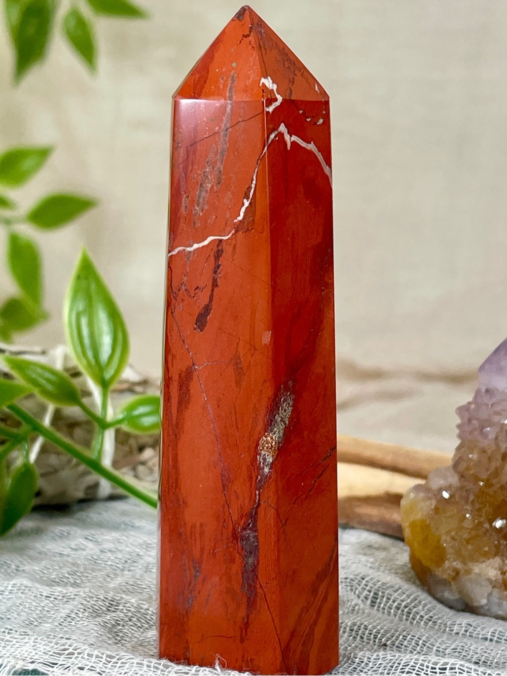 !!! NEW !!! 2144 Red Jasper Crystal Tower